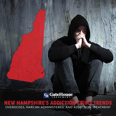 addiction crisis New Hampshire's Addiction Crisis Trends: Overdoses, Narcan Administered, and Addiction Treatment Broken Down by Individual Counties 1